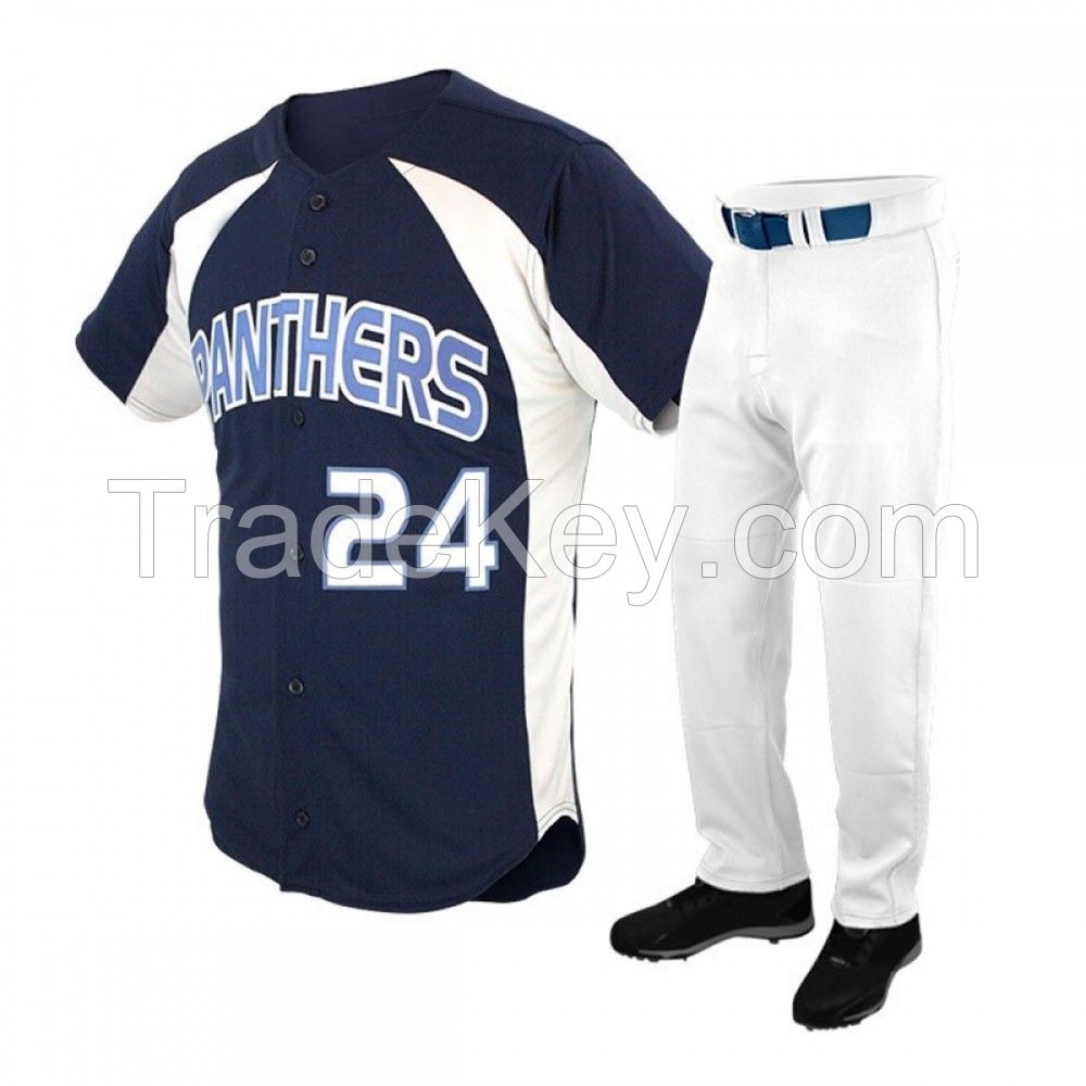 Fully Sublimated Custom Design Baseball Uniform Shirt Pant