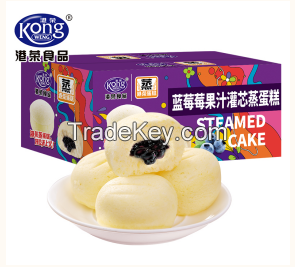 Wholesale blueberry flavored fresh cake dessert egg cake