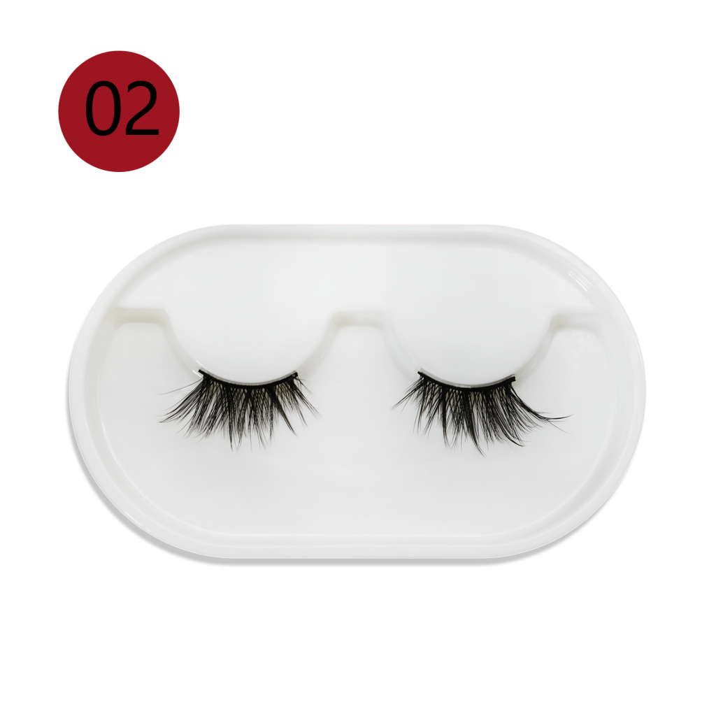 3D Multi-layer natural wispy Synthetic hair lashes in flexible cotton band / Lightable wearing feel of silk hair eyelash from eyelash manufacturer / Wet lash look by 10mm high quality synthetic fiber eyelash from vendor / Elegant 12mm 3D good fiber materi