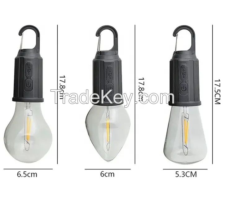 Lightweight Bulb Portable Hanging Hanging light bulb Outdoor camping light rechargeable Garden Led tungsten lamp