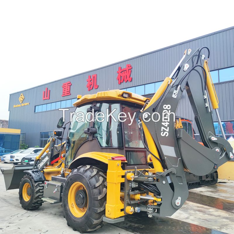 Factory supply directly SZ40-28 4WD multifunctional agriculture with front end backhoe loader