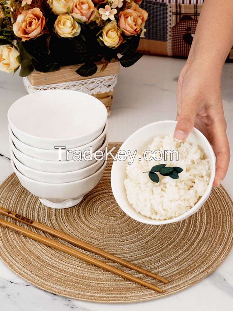 Pure White Porcelain Salad Bowls