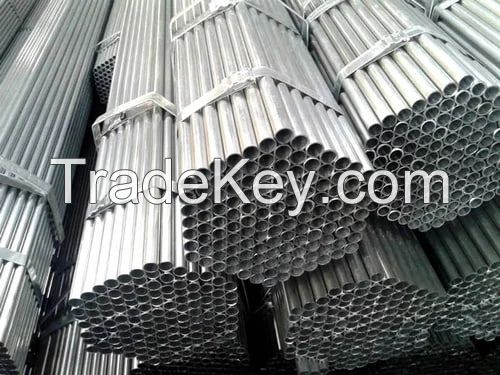 Galvanized steel pipe/tube 40inch 2 inch Hot Dip Pre Galvanized Steel Pipe Welded GI Round Iron Pipe For Construction