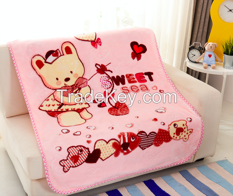 Factory wholesales winter baby raschel blankets