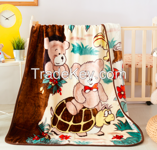 Wholesale 2ply korean blankets mink raschels double player raschel baby blanket for baby