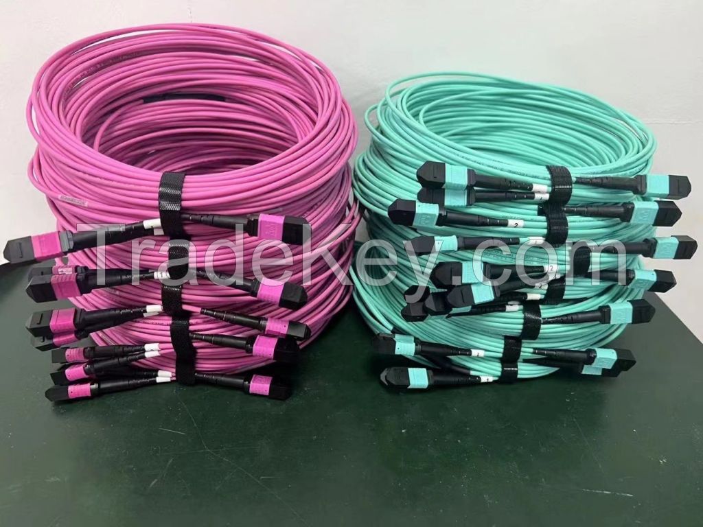 3m mpo/pc(f)-mpo/pc(f) om3 3.0mm 12cord fiber optic patch cord, jumper, connector