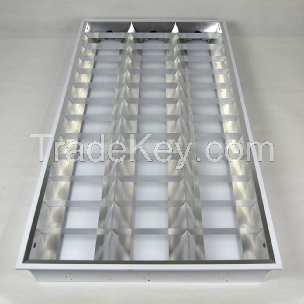 LED concealed grille light panel 600x600mm three tube embedded installation matte bright light 05 thick grille light panel