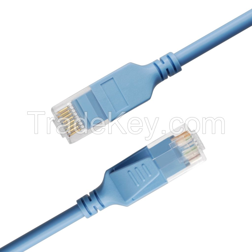 Good Quality 24AWG 26AWG 28AWG 30AWG 32AWG Cat6a Slim Patch Cord Round Internet UTP Shielding Cable Network Cable Outdoor