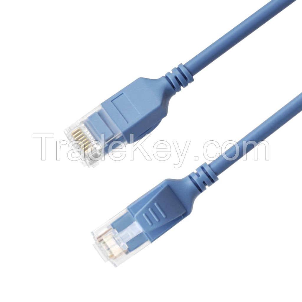 Good Quality 24AWG 26AWG 28AWG 30AWG 32AWG Cat6a Slim Patch Cord Round Internet UTP Shielding Cable Network Cable Outdoor