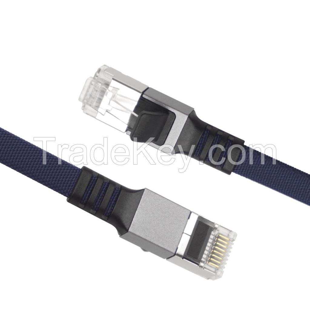 High Speed ODM/OEM Ethernet  Cable Cat6A Cat6 Cat7 Cat8 PVC  Flat cable lan for Telecommunications