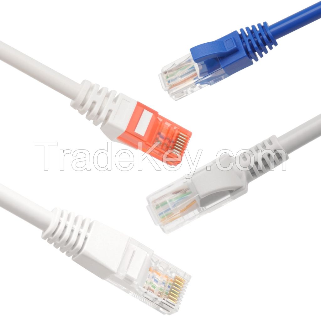 Custom Male to Male Lan Rj45 Patch Cord Cable  Utp 4 Twisted Pairs Network Cord Cat5e Cat6 Cat7 Ethernet Cable