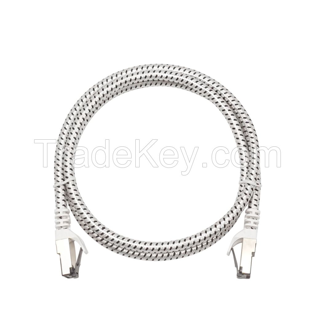 CF FCC Certified PVC Jacket Material 24 26 AWG Ehernet Round Cable UTP Cat8 Patch Cord