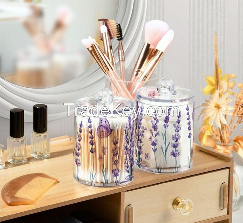 Clear acrylic storage organize jar Two pieces for one set