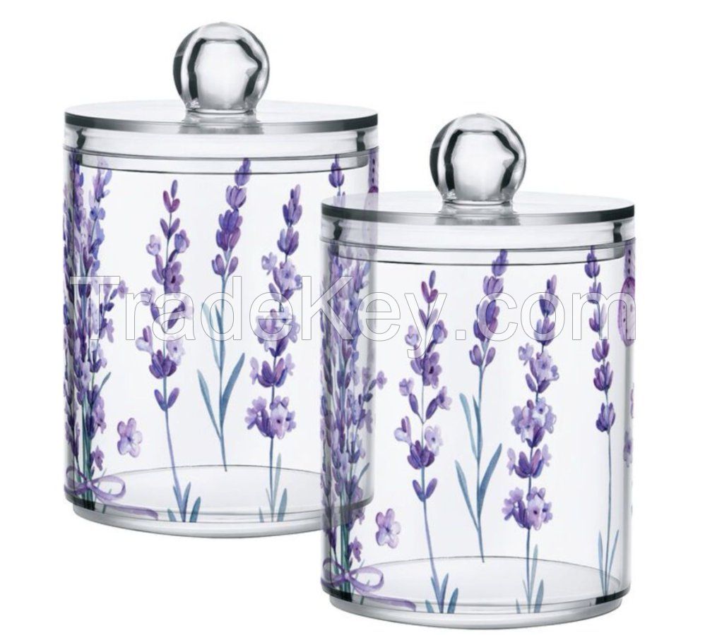 Clear acrylic storage organize jar Two pieces for one set