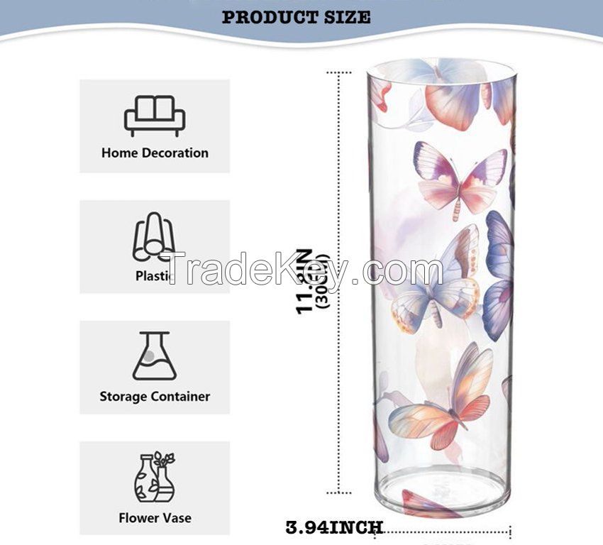 Aesthetic Translucent flower Acrylic vase