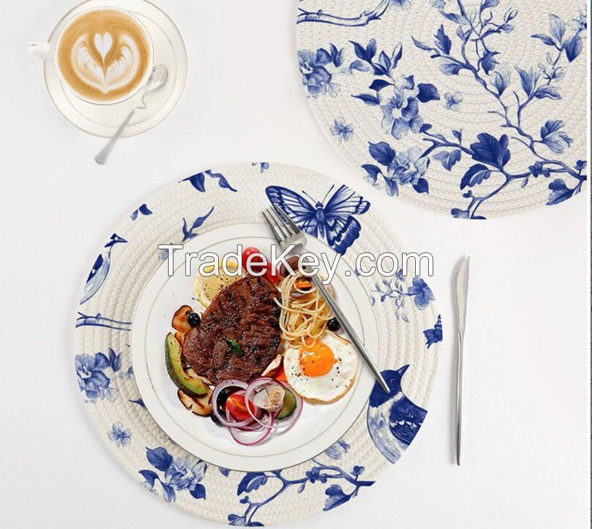 Cotton loop pot holder Cotton loop trivet