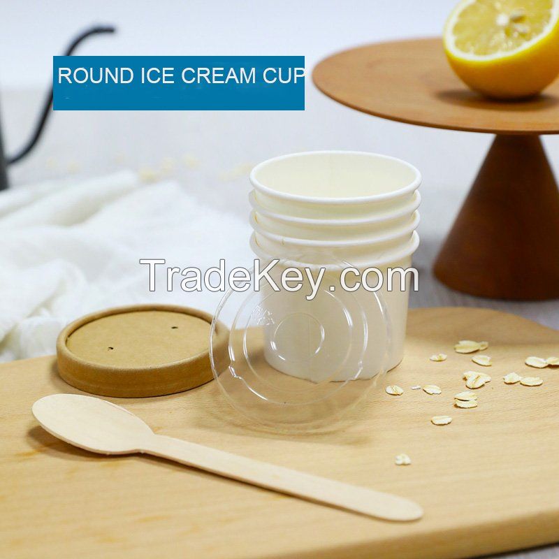 Round Ice Cream Cups 