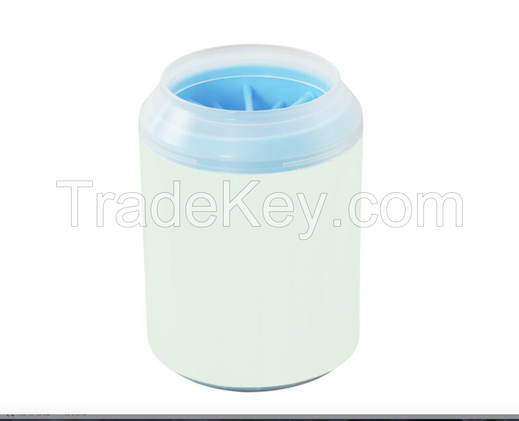 Portable Pet Paw Cleaner Cup Dog Paw Washer Cup Gentle Silicone Brush for Dirty Paw Cleaning  Easy to Use &amp; Leakproof Design