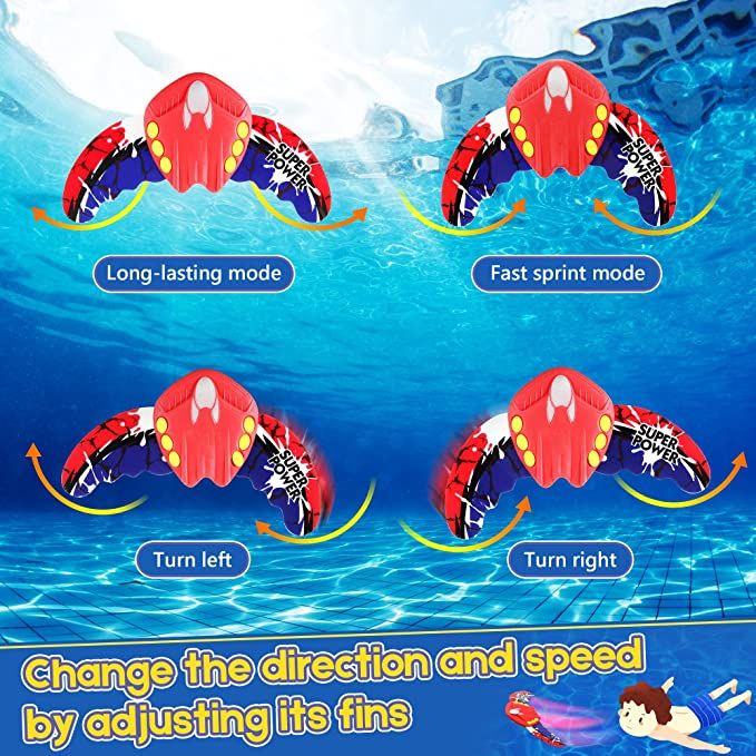 Hot Selling Hydrodynamic Devil Fish Playing in Water, Summer Swimming Pool Bathing, Beach Diving, Fish Pressing Forward Toy