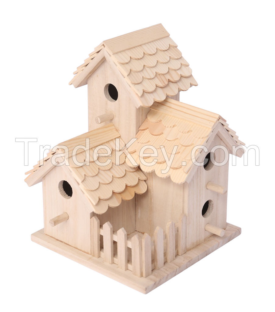 Unfinished Wooden Birdhouse