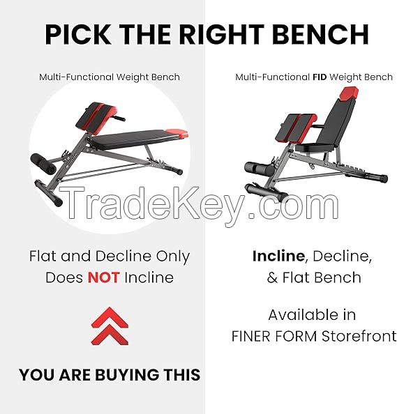 Adjustable Weight Bench - Workout Bench for Home Gym, Foldable 1300lb Capacity Heavy Duty Full Body Workout