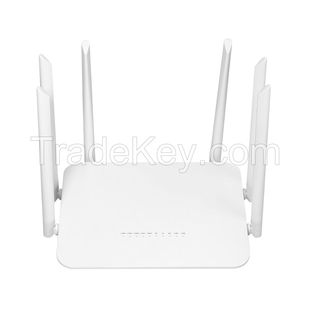 AC1200 wifi 5 openwrt 4 lan ports 1 wan port  dual band 4g router