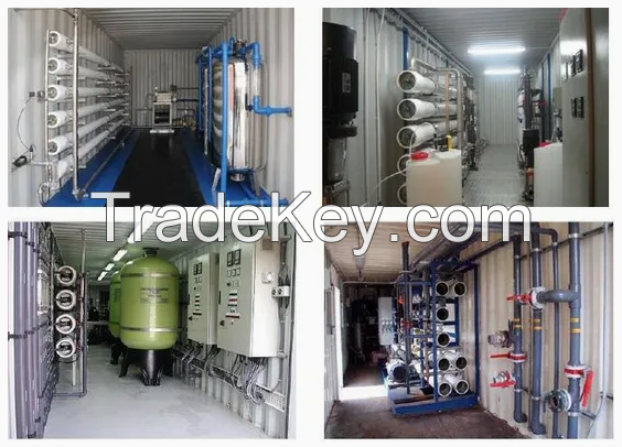 Containerised Seawater RO Sea Water  Desalination Plant containerized borehole well salt reverse osmosis  water treatment plant