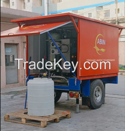 Vehicle mounted desalination plant water purification trailer water filtration mobile reverse osmosis water treatment on trailer