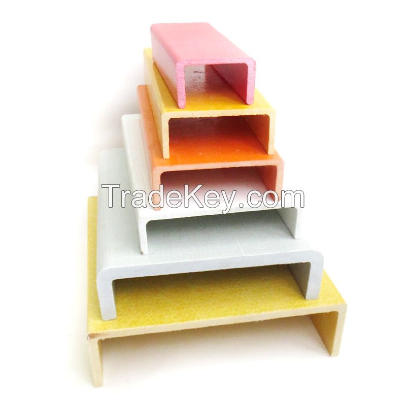 Anti-corrosion High strength FRP fiberglass C channel ladder rail