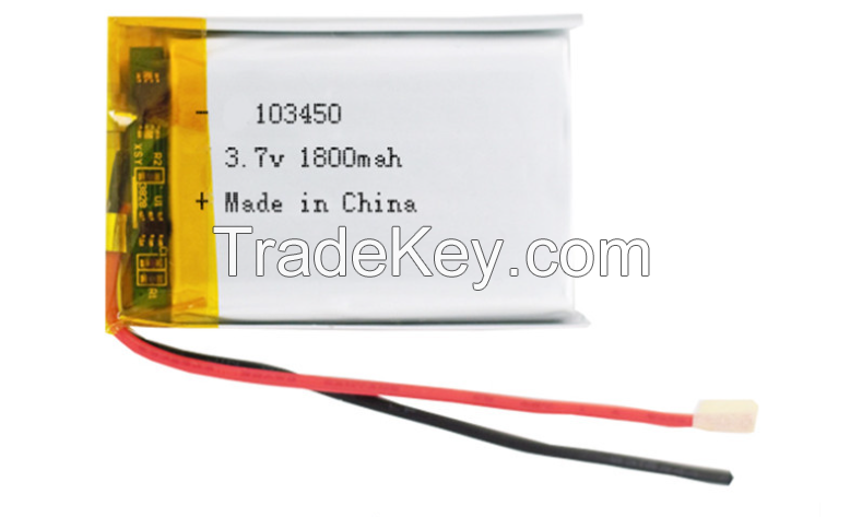 lipo battery 103450 2000mAh 3.7v lithium ion battery 