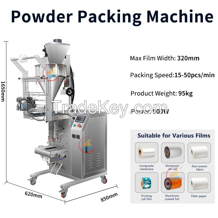 1-30g 10-50g 20-100g Powder Packiing Small Sachet Food Pouch Packaging Machine