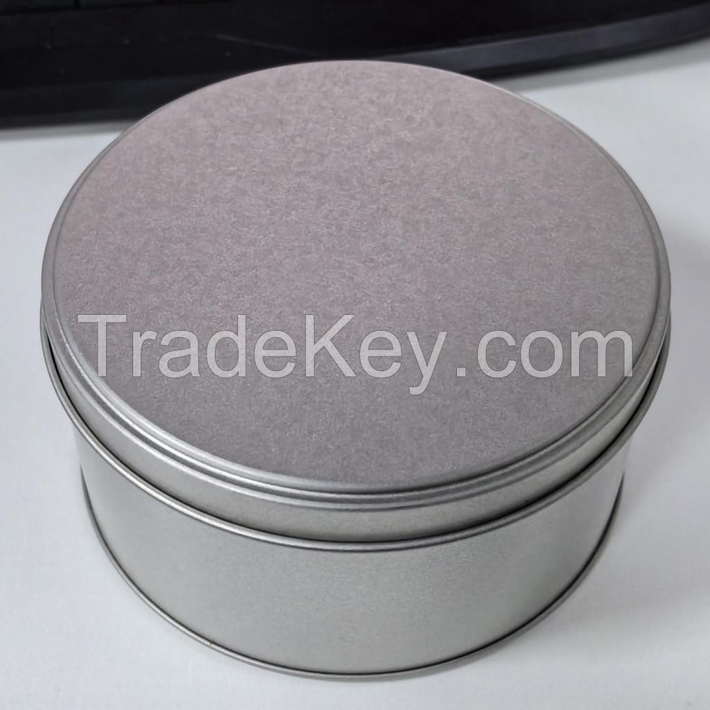 Round Metal Container With Top Lid