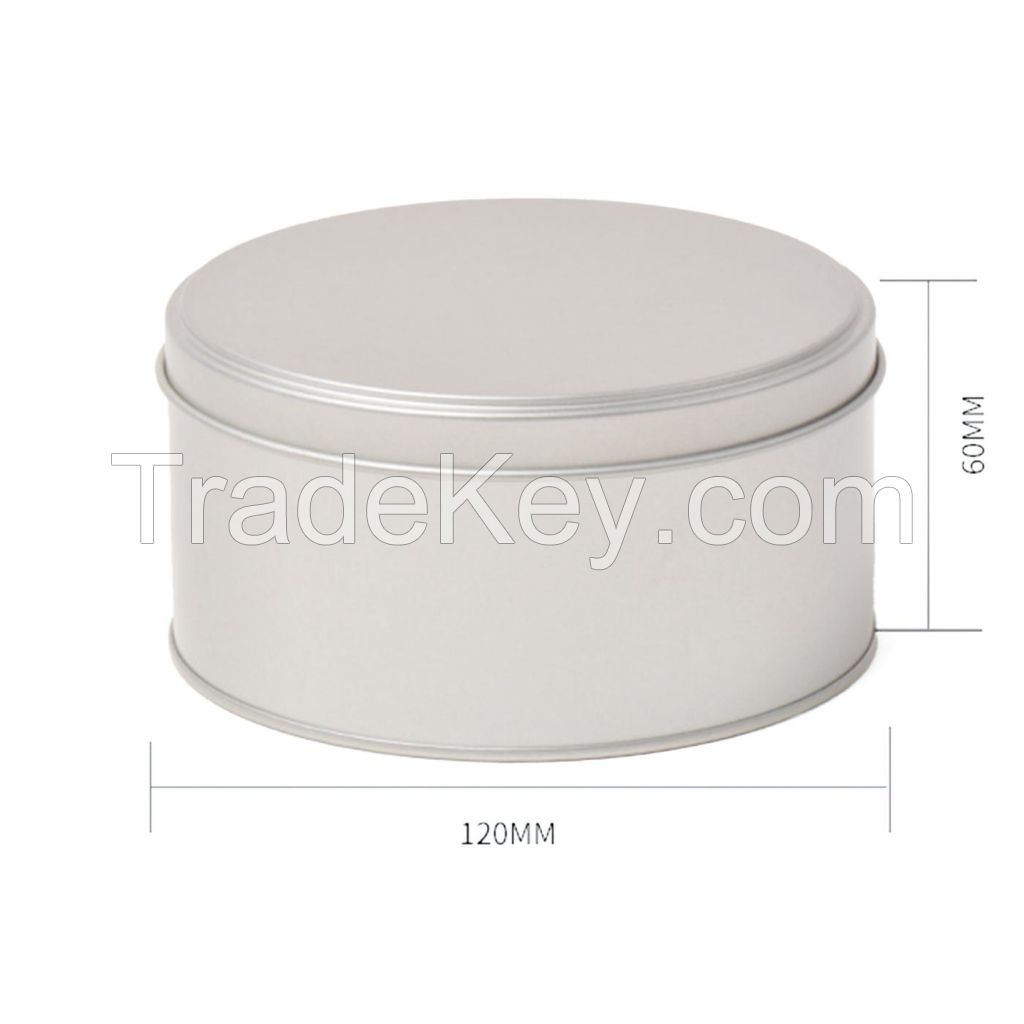 Round Metal Container With Top Lid