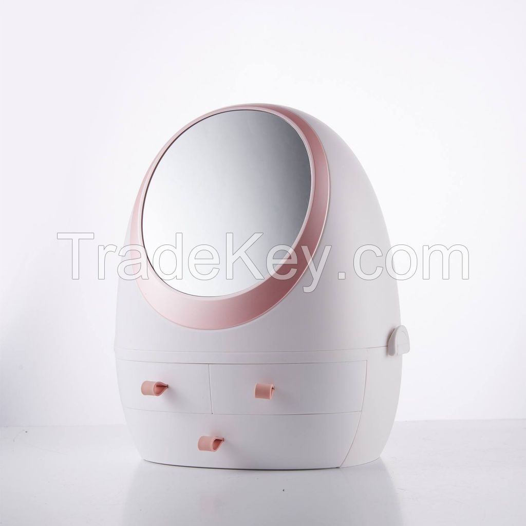 LED Mirror Cosmetic Organizer Box