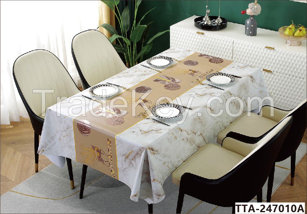 70 X 70 inch Square Jacquard Tablecloth Table Cover - Waterproof/Spill Proof/Stain Resistant/Wrinkle Free/Heavy Duty - Great for Banquet, Parties, Dinner, Wedding 