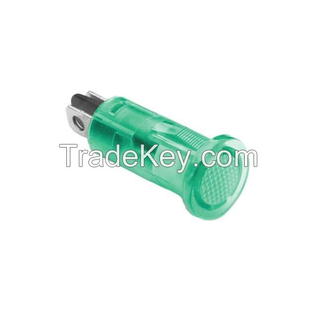 PILOT LED 12V GRN PUSH-IN BLD