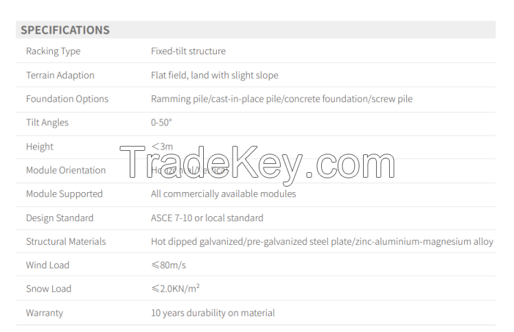FIXED-TILT STRUCTURE