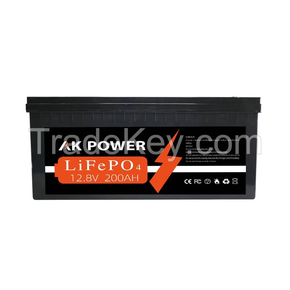 AK POWER Wall Mount 12V 200Ah Lithium Battery Energy Storage