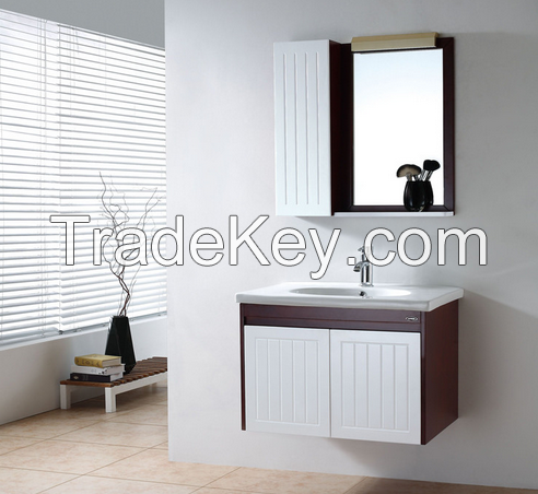 Modern Single Floor Bathroom Vanity Cabinet and Sink Combo White Rectangle