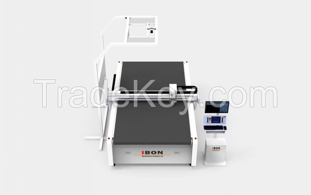 Die-Less Digital Real Leather Cutting Machine with Camera Vision Scanner