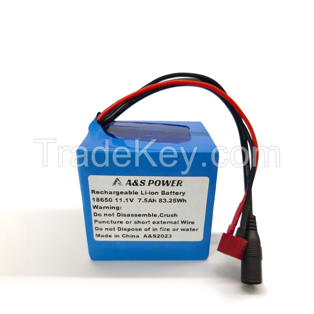Lithium ion Battery Pack 11.1V 7500mAh 18650 IEC CE