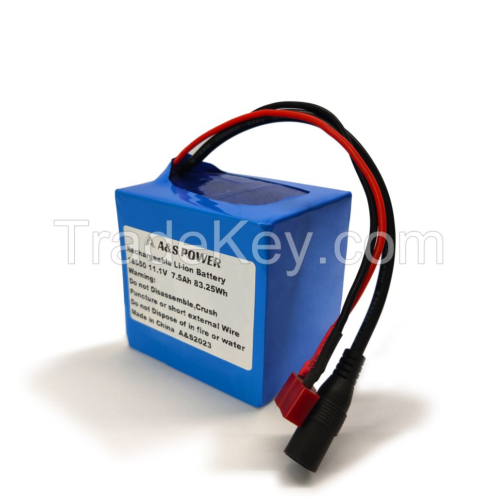 Lithium ion Battery Pack 11.1V 7500mAh 18650 IEC CE