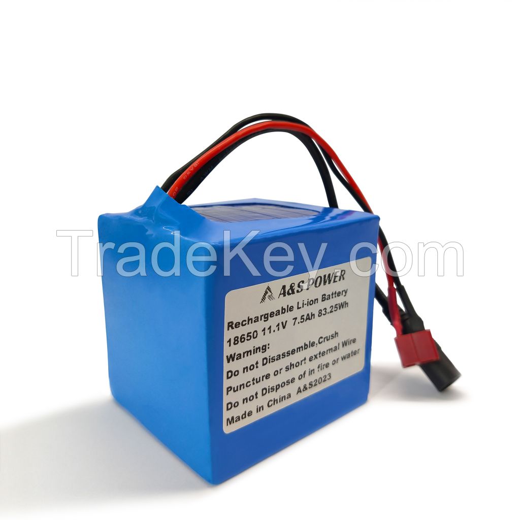 Lithium ion Battery Pack 11.1V 7500mAh 18650 IEC CE