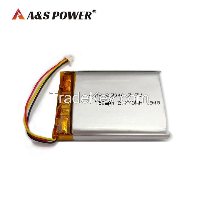 UL2054/CB/KC/CE Certified Rechargeable Lipo 603040 3.7V 750mAh Lithium polymer battery