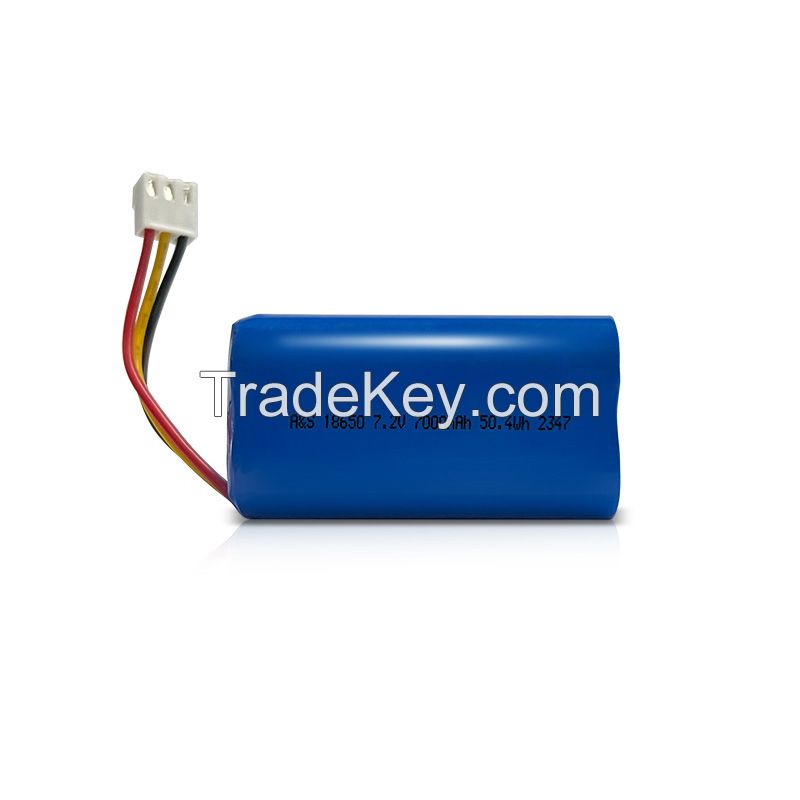 Rechargeable 18650 7.2V 7000mAh Li ion Battery CB/CE Lithium ion Battery Packs