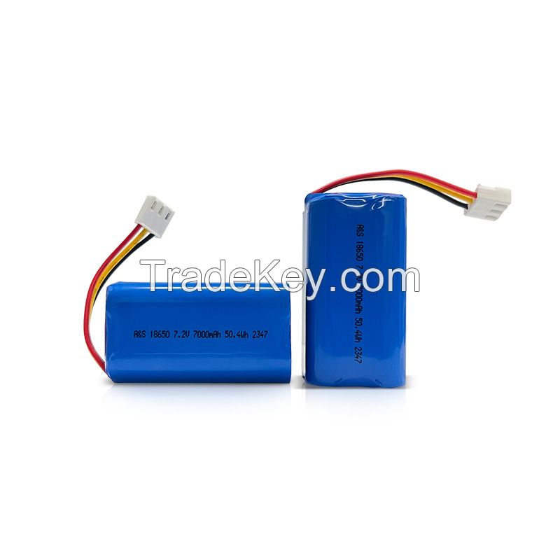 Rechargeable 18650 7.2V 7000mAh Li ion Battery CB/CE Lithium ion Battery Packs
