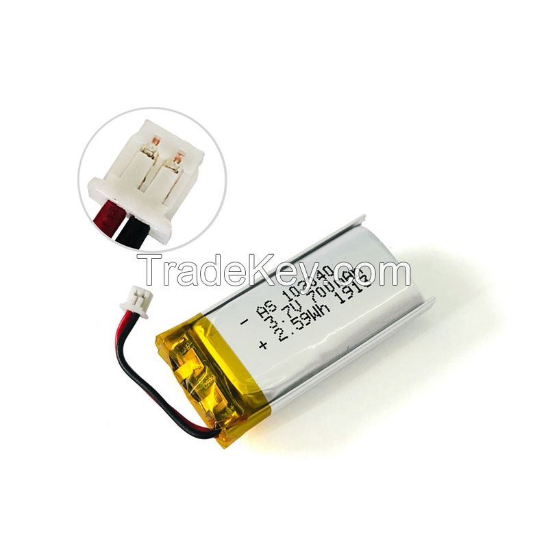 OEM Manufacturer UL/CE Certified 3.7v 700mAh Lithium Polymer battery AS102040