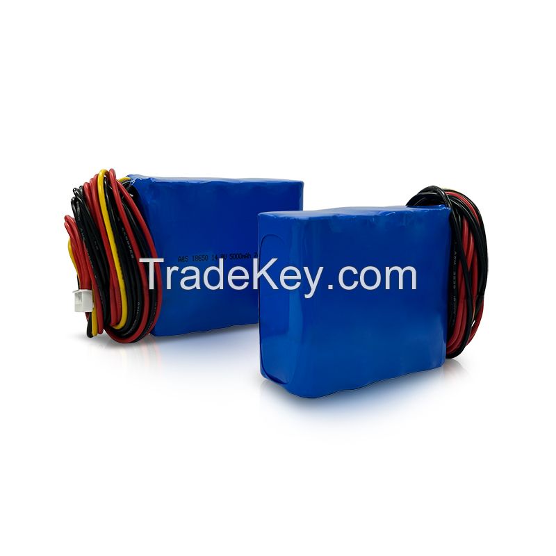 Customized Rechargeable 18650 4S2P 14.8V 5000mAh 74Wh Li ion battery pack
