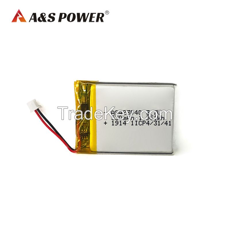High Quality UL2054/CE Certified Rechargeable 3.7v 500mAh Li polymer battery 423040 530mAh Lipo battery 