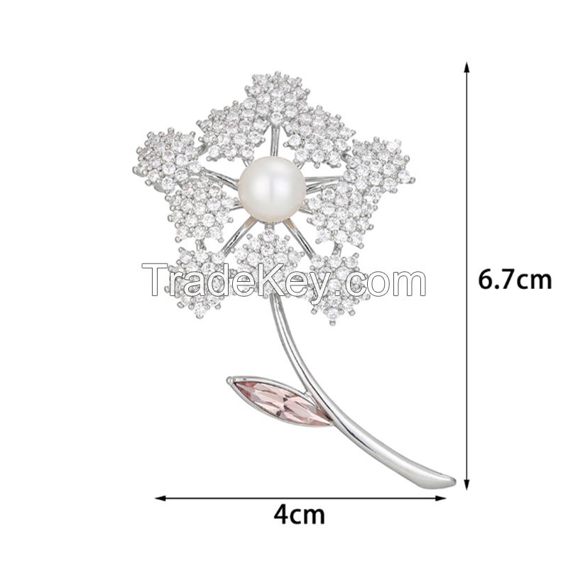 Zircon Flower Sunflower Brooch: Elegant and Unique Brooch
